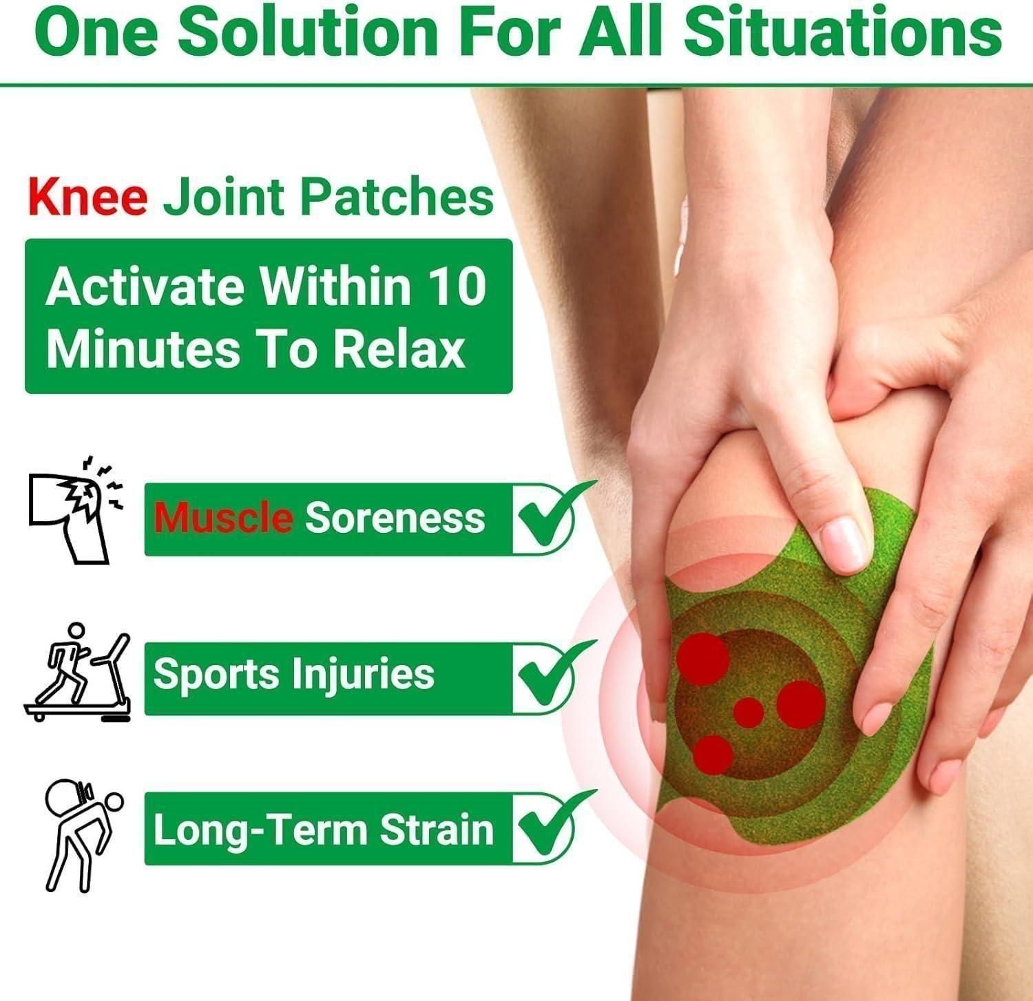 Self Heating Knee Pain Relief Patches for Joint & Muscle Comfort (Pack Options)